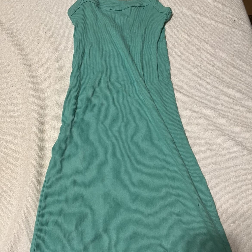 Elegant Teal Sleeveless Dress
